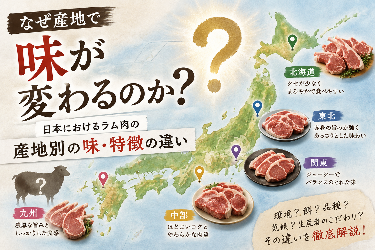 産地別の味・特徴の違い