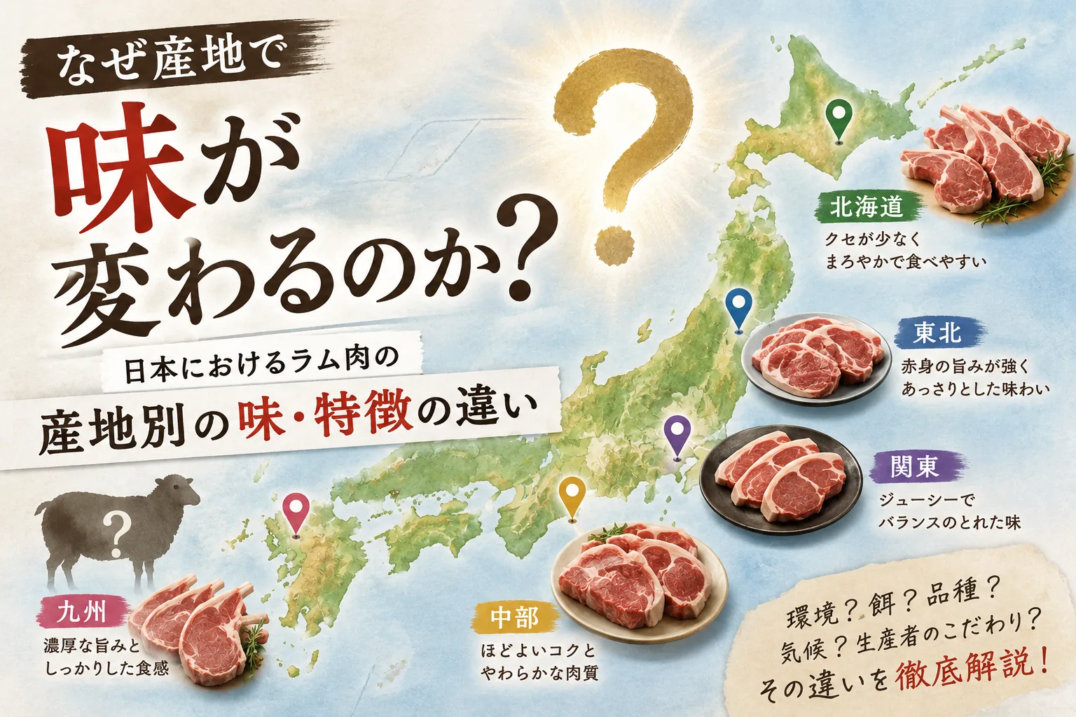 産地別の味・特徴の違い